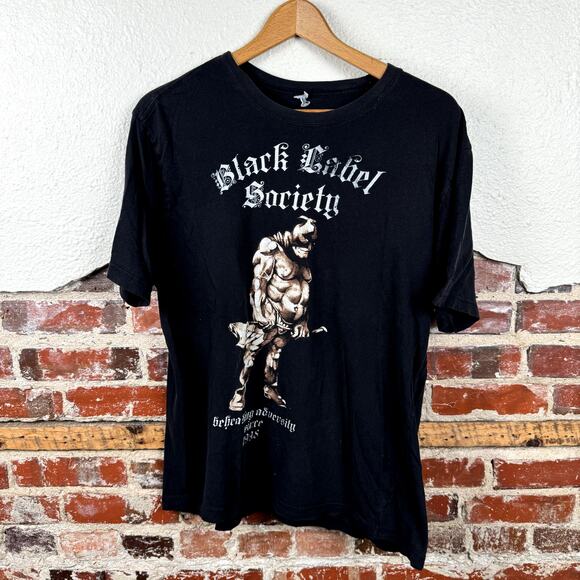 Vintage Black Label Society Shirt Medium Black Executioner Beheading Adversity - Picture 1 of 9